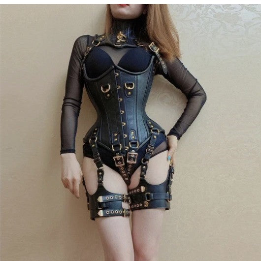 Midnight Curve Leather Corset