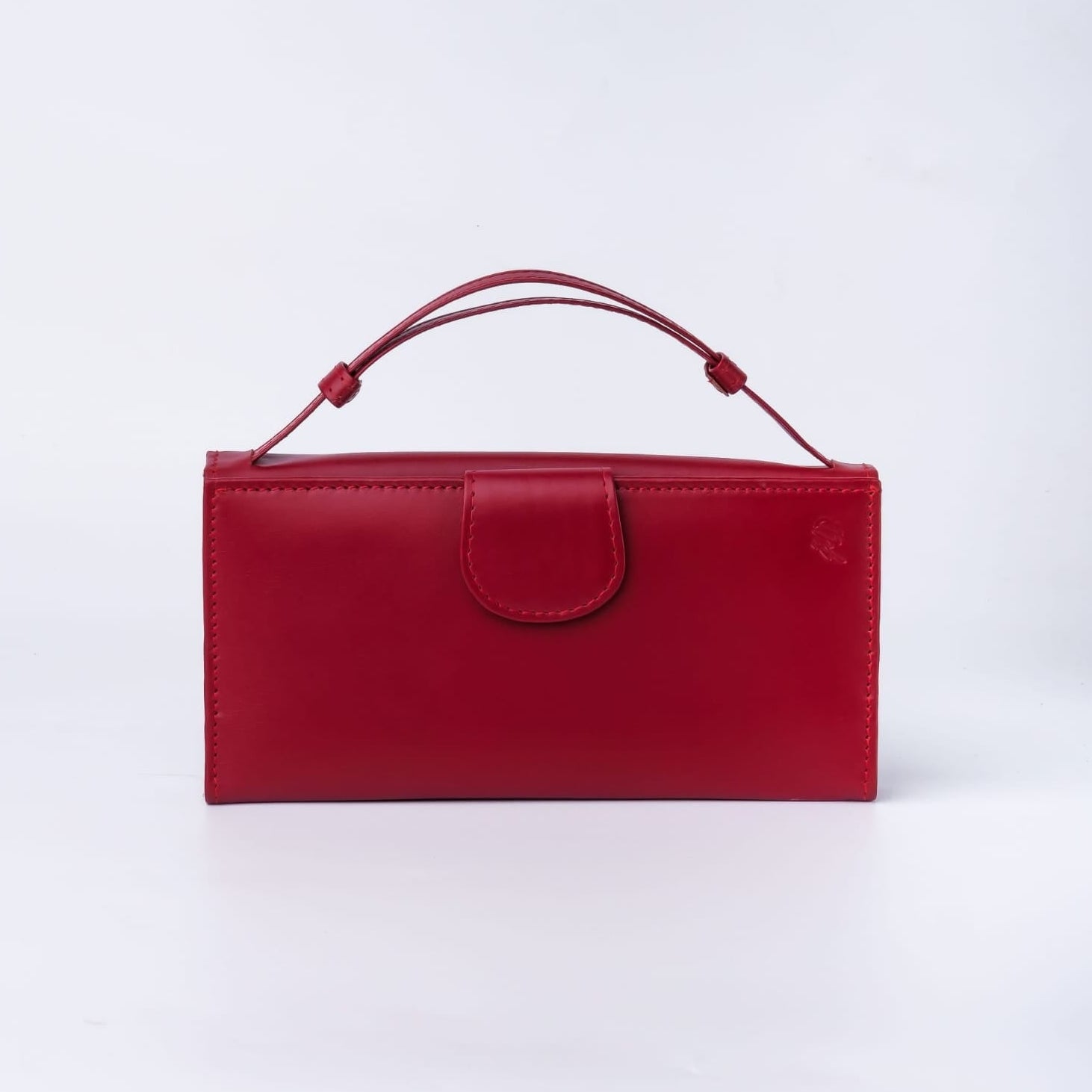 Crimson Elegance Leather Handbag