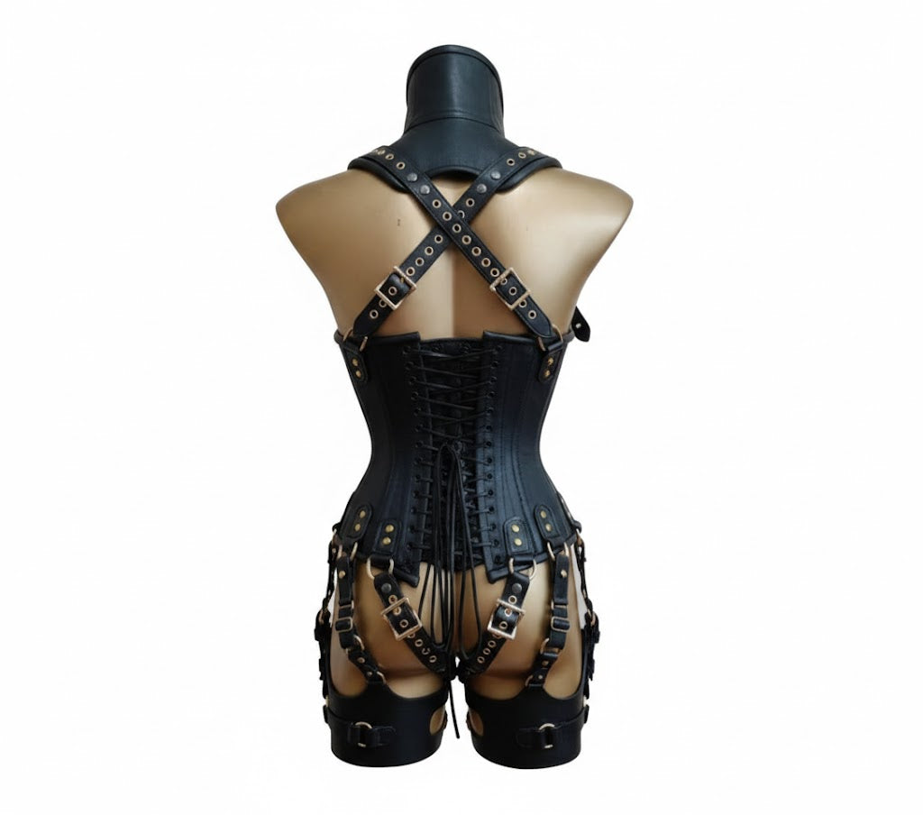 Midnight Curve Leather Corset